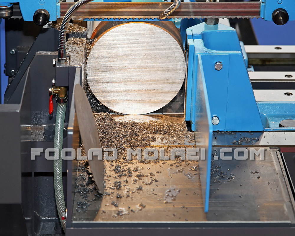 برشکاری میلگرد با اره نواری